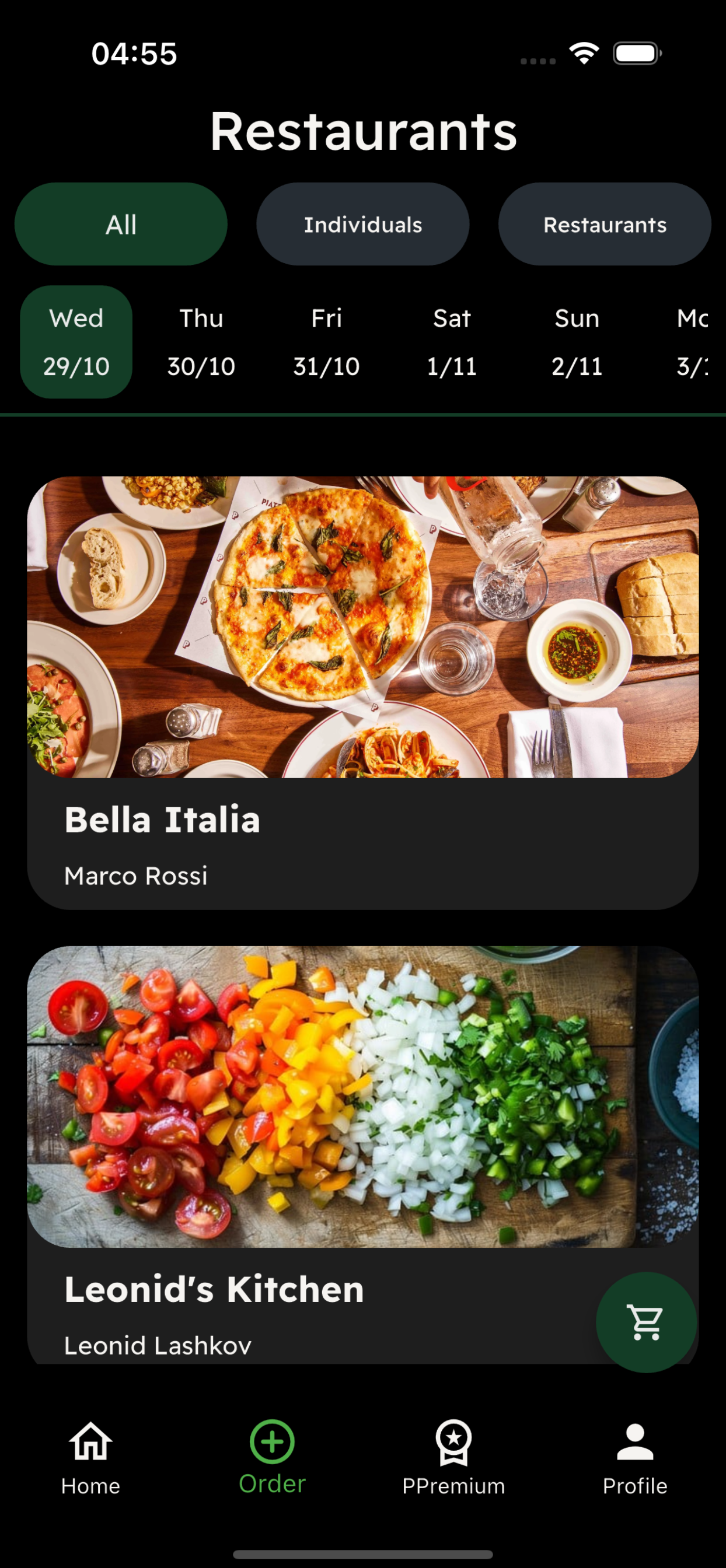 PrimePlates App Screen